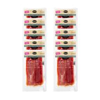 NICO JAMONES - CAJA de 10 blister x 90gr. de PALETA CURADA DUROC. Loncheada en sobre de 90g SIN ADITIVOS, 100% natural, elaborada solo con paleta y sal marina, sin aditivos - details 0