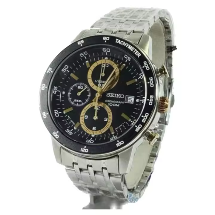 SEIKO Cronógrafo SND723P1 Reloj de Caballero Elegant 100M Pulsera de Acero - 1