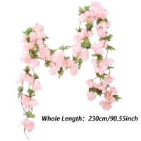 Guirnalda De LED Con Cerezo En Broche 230cm Flores Artificiales Para Decoración De Bodas Fiestas Hogar Arcos De Jardín - details 1