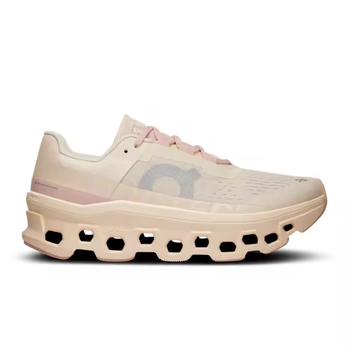 Zapatillas Rosas On Running Cloudmonster Woman Moon Fawn con Amoriguación - 1