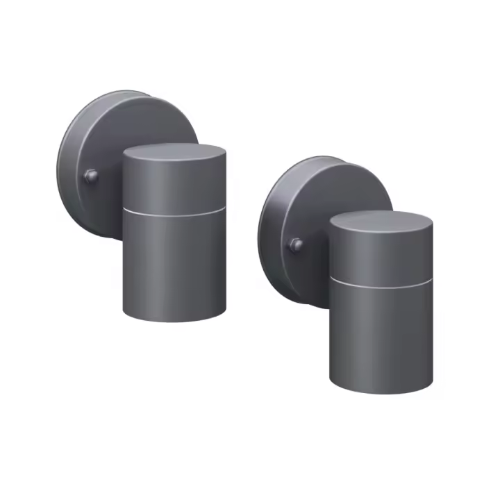 vidaXL 2x Lámparas de Pared Exterior Acero Inoxidable Luz Descendente Color Negro,  Plateado, y mas - 1