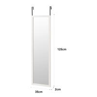 Espejo de Puerta Blanco 35x125 cm Nyana Home – Marco Madera MDF Ligero y Fácil de Colgar Estilo Nórdico Compatible 99% Puertas Visagras Superiores Incluidas - details 1