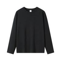 Camiseta Larga De Algodón Pesada 300g Para Hombres Y Mujeres Estilo Coreano Suéter Suelto Blanco Top Para Primavera Otoño - details 14