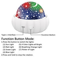Proyector De Estrellas Y Luna LED Unicornio Luz De Ambiente Para Regalos Decoración De Hogar Somnolencia Infantil Regalo Para Niños Camping Verano - details 5