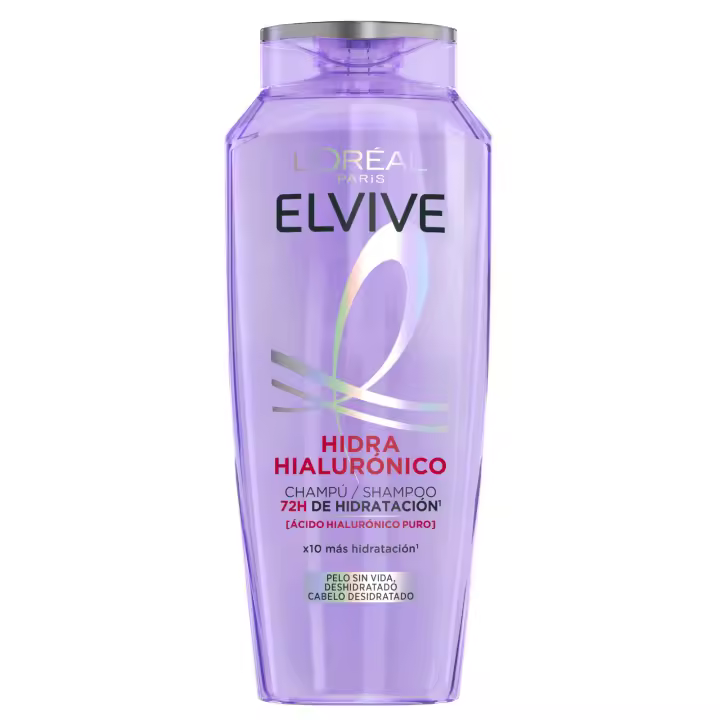 L'Oreal Paris | Rutina Elvive Hidra Hialurónico Champú, Mascarilla, Ecopack, Acondicionador, Serum 72h de Hidratación - 1