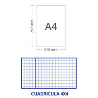 Tauro Pack de 8 Cuadernos A4 Cuadriculados - 80 Hojas, Espiral, Tapa Plastificada en Polipropileno - Papel de 90g - Variedad de Colores - details 0