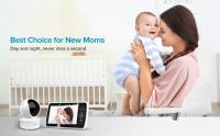 Monitor de Bebe-Pantalla Grande de 5 "with 30 horas de duración de la Katería-Remote Control Pan-Tilt-Zoom; Sin WiFi, Bidireccional Audio, Visión Nocturna, Temperatures, monitor de Bebe de Largo Distancia de 960 pies con Cámara y audio - details 1