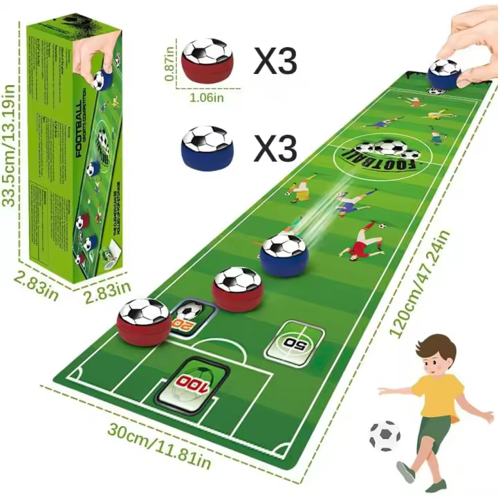 Juego de mesa para fiestas familiares, juegos de mesa de futbolín, juego de curling de mesa, tejos de mesa multifunción, interacción familiar en interiores - 1