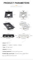 Soporte De Techo Recipiente Negro Cuadrado Ajustable Con Enchufe GU10 O Base MR16 Para Lámparas LED Y Halógenas Instalación Integrada - details 5