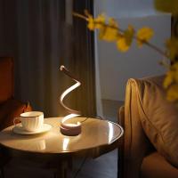 Lámpara de noche LED en Espiral de 12 W with Brillo Caliente y protección para los ojos, lámpara de Mesa LED/iluminación decorative para dormitorio y Sala de estar (Blanca) - details 0