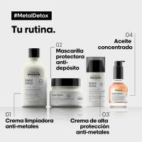 L'Oréal Professionnel Mascarilla Metal Detox. Anti-depósitos de metal para pelo teñido de Metal Detox protege la fibra de nuevos depósitos de partículas de metal después de cualquier color o balayage. - details 4