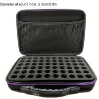 Caja De Almacenamiento Para Aceites Esenciales Con 60 Slots Bolsa De Transporte Para Perfumes Y Esmaltes Estilo Moderno Sin Personalización - details 3
