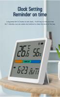 Termómetro Y Higrómetro Digital LCD Para Interior Sensor De Temperatura Y Humedad Estación Meteorológica Con Reloj Para El Hogar Tamaño 77x68x11 Mm - details 8