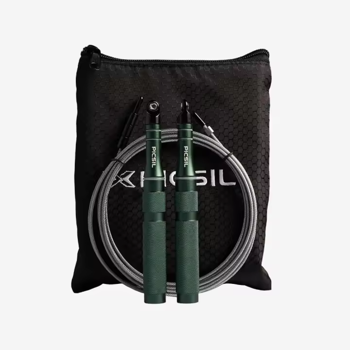 PICSIL - Rook, Comba de Iniciación, Mango en Aluminio, Cable en Acero con Recubierto en PVC, Cuerda para Saltar Resistente y Ligera, Salto Doble, Ideal en Cross-training, Boxeo, Fitness - 1