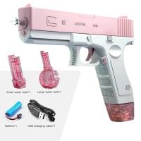 Pistola De Agua Eléctrica Automática Para La Playa Y Jardín Regalo Para Niños Y Adultos Juguete De Entretenimiento Al Aire Libre M416 - details 9