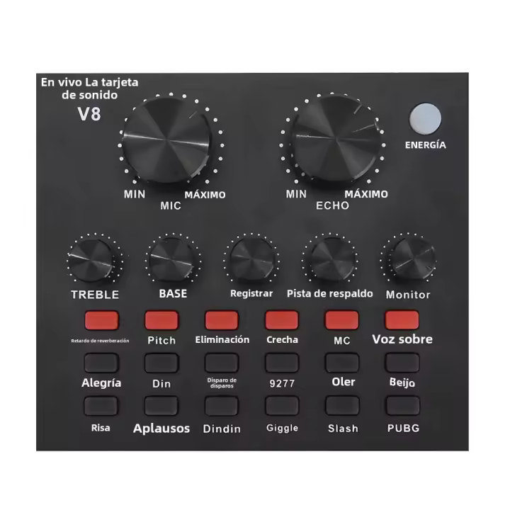 Micrófono Profesional De Condensador Con Tarjeta De Sonido USB Para PC Guitarra Eléctrica Grabación De Estudio Y Transmisión En Vivo - 1