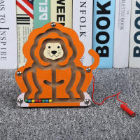 Juguetes Educativos De Madera Montessori Para Niños Con Laberinto Magnético Y Pluma Para Escríbir Animal Pequeño Bola Juego De Herramientas Para Niños - details 11