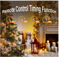 Velas de té recargables, 12 velas LED sin llama con temporizador de control remoto, luz de vela con cables de carga USB para el hogar, habitación, mesa, Halloween, decoraciones de Navidad - details 4