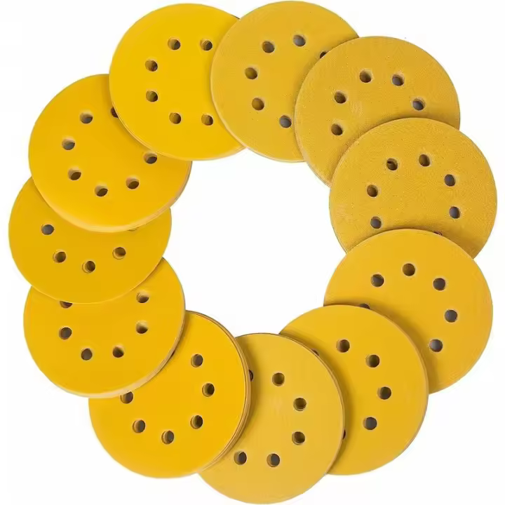 Discos de lijado de 125mm, 110 discos de lijado para lijadora, almohadillas de lijado Redonda de 8 orificios, grano 60/80/100/120/150/180/240/320/400/600/800 para lijar, pulir y eliminar óxido - 1