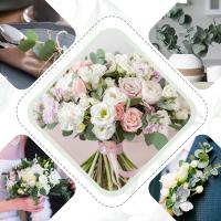 30PCS Hojas De Eucalipto Falsas Para Decoración Navideña Y Bodas Arreglo Floral Artificial Para Hogar Y Jardín - details 1