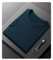 Camiseta De Hombre De Seda De Hielo Bambú Para Verano High End Base Superior Ropa Casual Transpirable Y De Secado Rápido - details 4