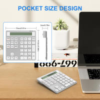 Teclado Numérico Inalámbrico Bluetooth 5.0 Jomaa Con Pantalla De Calculadora 34 Teclas Portátil Para Contabilidad Y Uso En Desktop Laptop Tablet - details 1
