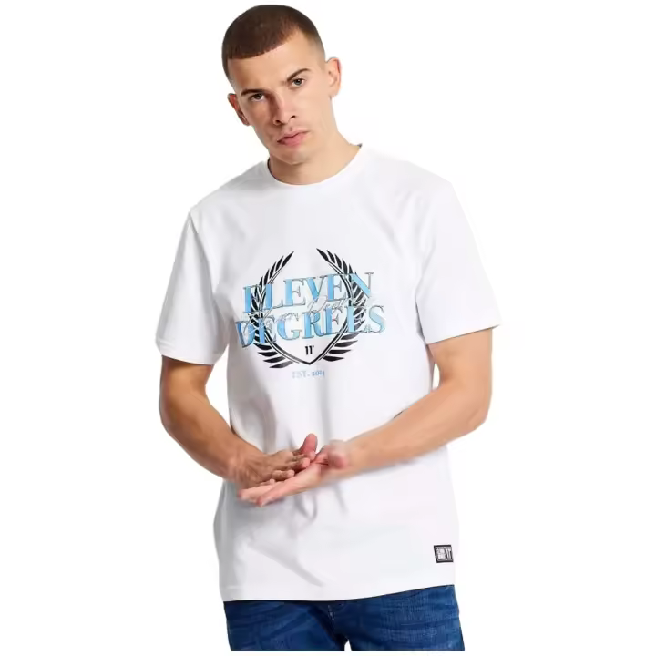 Camisetas marca 11 Degrees modelo 11D3715-002 para hombre en color blanco - 1