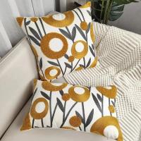 Funda De Cojín Decorativa Boho Floral Bordada En Algodón Suave Y Estilizada Para Sofá Y Cama - details 7