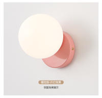 Lámpara De Pared Estilo Nórdico Crema Moderna Y Minimalista Para Pasillo Y Dormitorio Luz Colgante Creativa Francesa Roja Popular En Internet - details 12