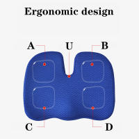 Cojín De Asiento Para Oficina De Espuma De Memoria Alivio De Dolor Lumbar Cojín Para Hogar Relleno De Poliéster/Celulosa Tipo De Cojín: Cojín De Asiento/Cojín De Espalda - details 5