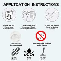 Clear Rubber Feet, 100Pcs Self Adhesive Rubber Pads Sticky Rubber Dots, Non-Slip Cabinet Stoppers, for Furniture Drawer Doors Cutting Boardss - details 4