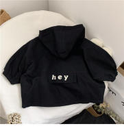 Chaqueta De Niño Con Capucha Y Cierre De Cremallera Estilo Streetwear Para Primavera Y Otoño Con Letras En Material Mixto - details 3