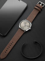 Reloj De Pulsera TOMI Para Hombres Minimalista Y De Moda Deportiva Con Calendario Y Material De Cuero Casual De Cuarzo - details 2