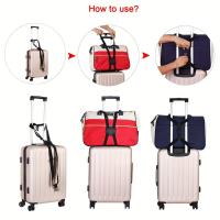 Cinta Ajustable De Nylon Para Maleta Con Hebilla De Viaje Accesorio De Equipaje Para Bolsas Y Valijas Color Sólido - details 1