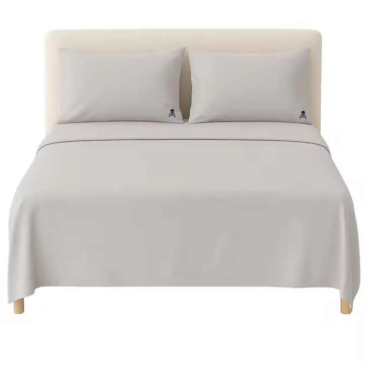 Scalpers Home Juego de sábanas gris de algodón, tamaño encimera 270x280cm y fundas de almohada 50x105cm - 1