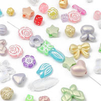 Cuentas De Acrílico Mixtas Al Por Mayor Para Joyería Hecha a Mano Pulseras Accesorios DIY Material De Cuentas Suelta Alrededor De 15-50 Pcs - details 1