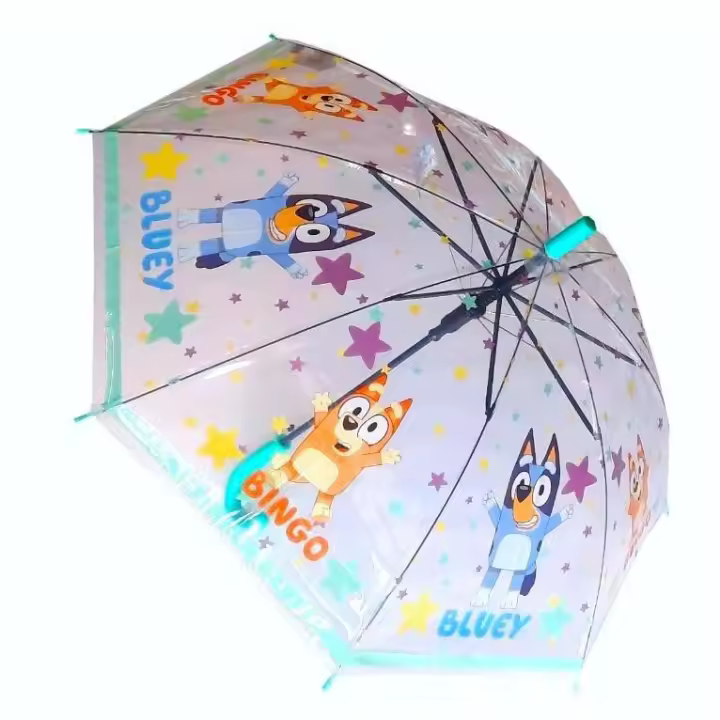 Bluey Nuevo Diseño Paraguas Transparente 43.5cm - Paraguas Infantiles para Niños - 1