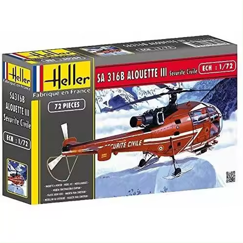 Heller 80289 - Maqueta ALOUETTE III Seguridad civil. Escala 1/72 - 1