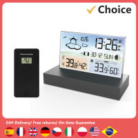 Reloj De Mesa Digital Con Clima Y Temperatura Higrómetro Uso Doméstico Pilas AA Para Dormitorio Y Sala De Estar - details 0