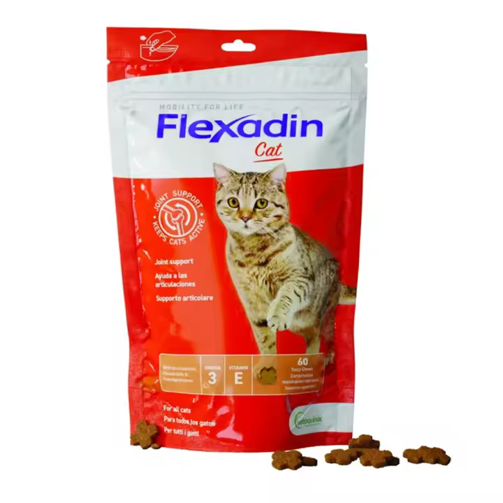 Flexadin Cat 60 chews suplemento condroprotector para gatos adultos - 1