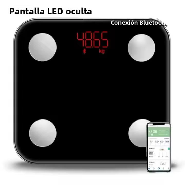 Báscula De Cuerpo Inteligente LED Para Medición Precisa De Peso Y Grasa Corporal Escala Digital Para El Hogar - 1