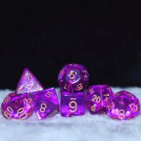 Dados Poliedros Transparentes Morados Para Juegos De Rol Y Tablero Juguete Multijugador Cooperativo Dado Digital - details 2