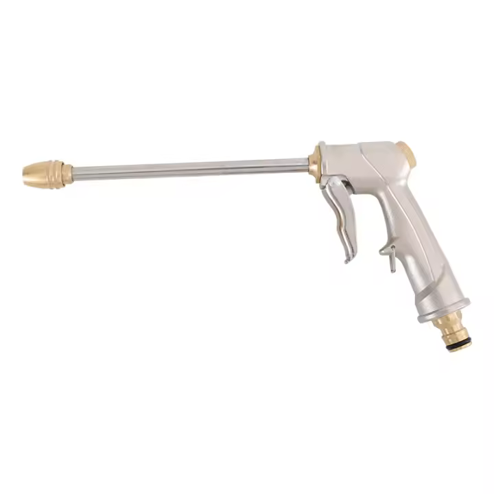 Pistola de riego Arandela de metal Lanza rociadora de chorro de agua de alta presión ajustable para lavado de autos/riego - 1
