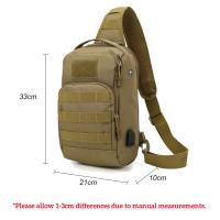 Bolsa De Pecho Táctica USB Bolsa De Hombro Para Hombres Deporte Al Aire Libre Pesca Senderismo Viaje Caza Camping Bolsa De Mano Unisex - details 3