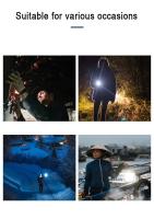 Linterna Táctica Portátil Mini 2000 Lumens Con Batería Integrada Lámpara LED COB Varía El Enfoque Impermeable Para Camping Pesca Senderismo Emergencias - details 10