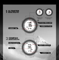 Reloj Digital Para Hombre NORTH EDGE APACHE-46 Deportivo Al Aire Libre Con Altimetro Barometro Y Compas Resistente Al Agua WR50M - details 7