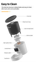 ROJECO Dispensador De Alimentos Para Gatos Automático Con Cámara Vídeo Control Remoto Por Voz Para Perros Y Gatos Alimentador Inteligente - details 11