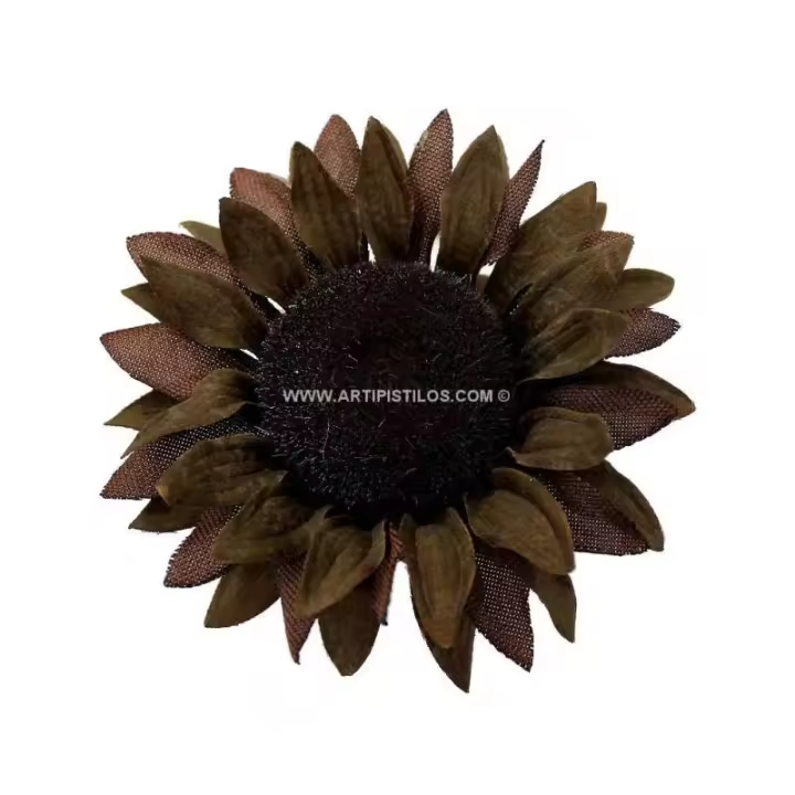 GIRASOL DE TELA Ø13CM - DECORACIÓN DE BODAS Y FIESTAS - 1