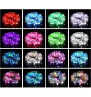 Luces LED Multicolor RGB 10m 100 LED Tira de Luz USB 18 Colores Bluetooth Luz de Hadas Mando a Distancia Impermeable COSHANO - details 1
