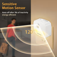 Lámpara Nocturna LED Con Sensor De Movimiento PIR Enchufe Europeo Y Estadounidense 110V 220V Baterías AAA Para Dormitorio Baño Pasillo Armario - details 2